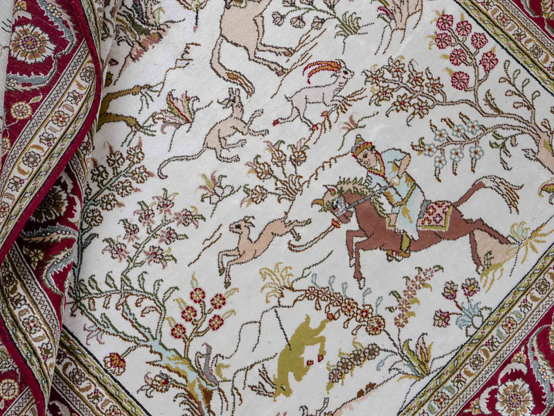 Kinesisk silke Tæppe 180x123cm - Orientalsk tæppe