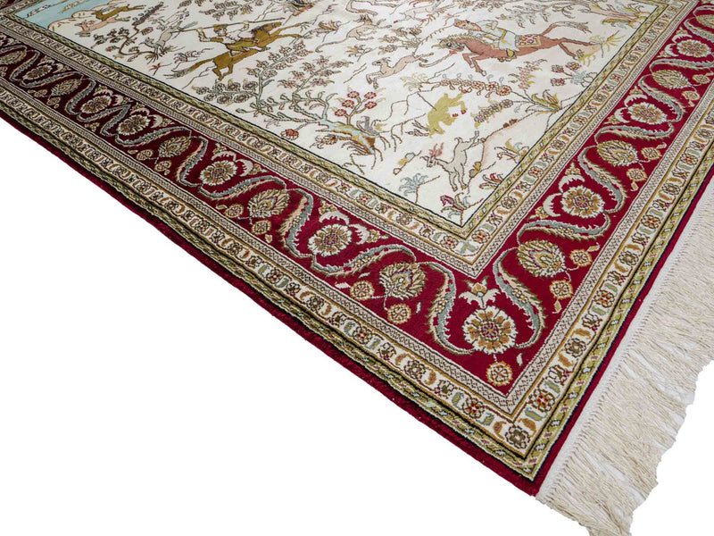 Kinesisk silke Tæppe 180x123cm - Orientalsk tæppe