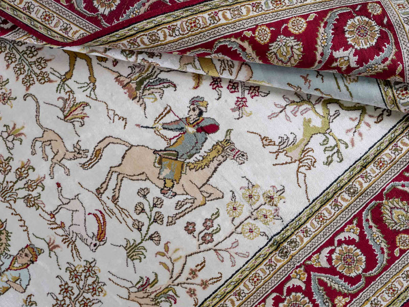 Kinesisk silke Tæppe 180x123cm - Orientalsk tæppe