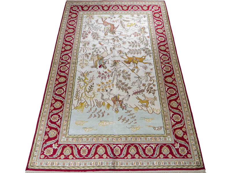 Kinesisk silke Tæppe 180x123cm - Orientalsk tæppe