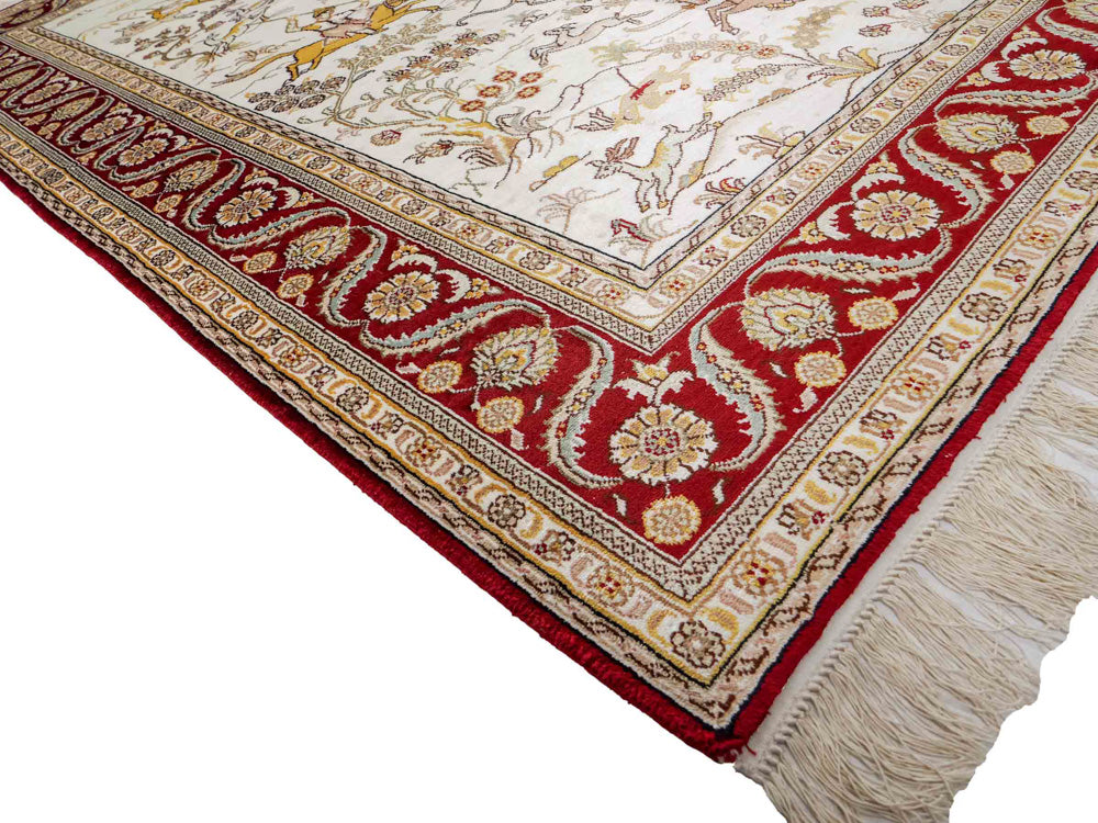 Kinesisk silke Tæppe 185x127cm - Orientalsk tæppe