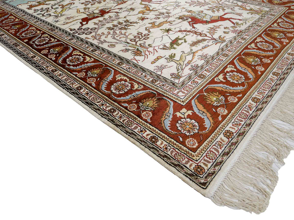 Kinesisk silke Tæppe 184x125cm - Orientalsk tæppe