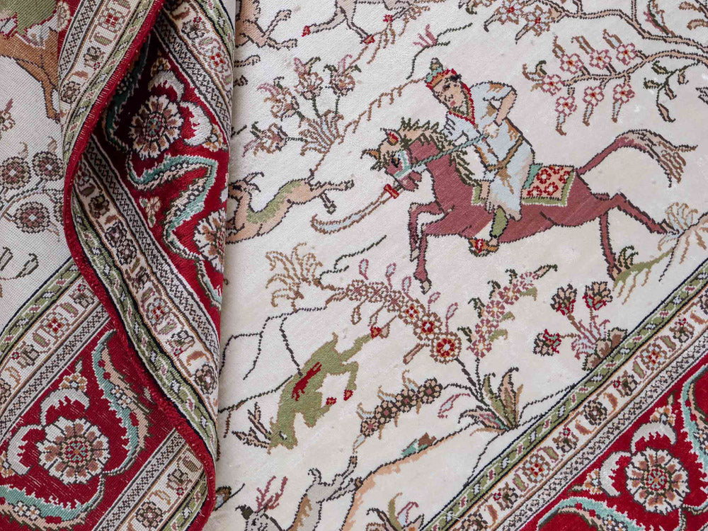 Seidenteppich - China Seide - 180 x 124 cm - beige