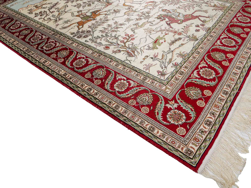 Kinesisk silke Tæppe 180x124cm - Orientalsk tæppe