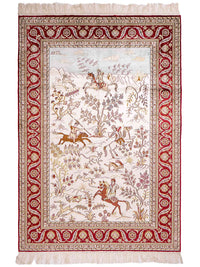 Seidenteppich - China Seide - 185 x 124 cm - beige