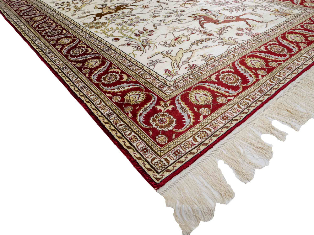 Kinesisk silke Tæppe 185x124cm - Orientalsk tæppe