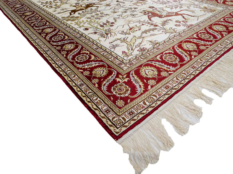 Seidenteppich - China Seide - 185 x 124 cm - beige
