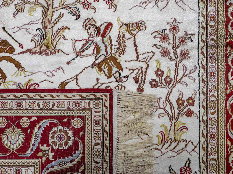 Seidenteppich - China Seide - 185 x 124 cm - beige