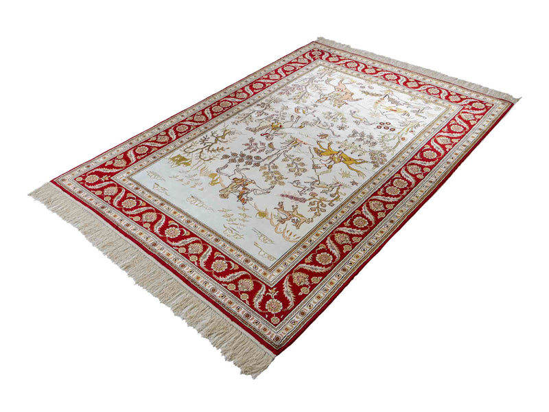 Kinesisk silke Tæppe 183x126cm - Orientalsk tæppe