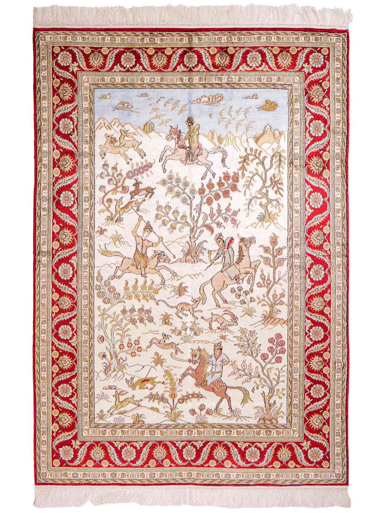 Kinesisk silke Tæppe 176x124cm - Orientalsk tæppe