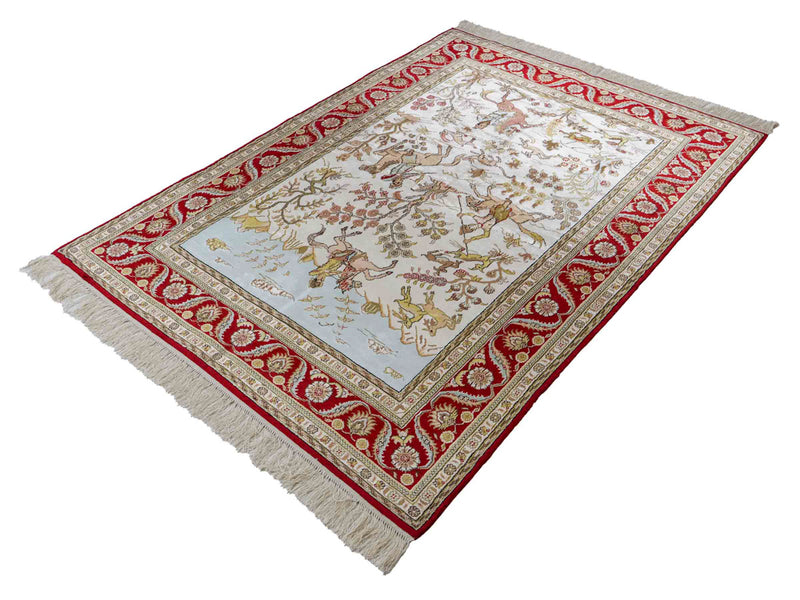 Kinesisk silke Tæppe 176x124cm - Orientalsk tæppe