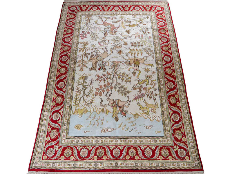 Kinesisk silke Tæppe 176x124cm - Orientalsk tæppe