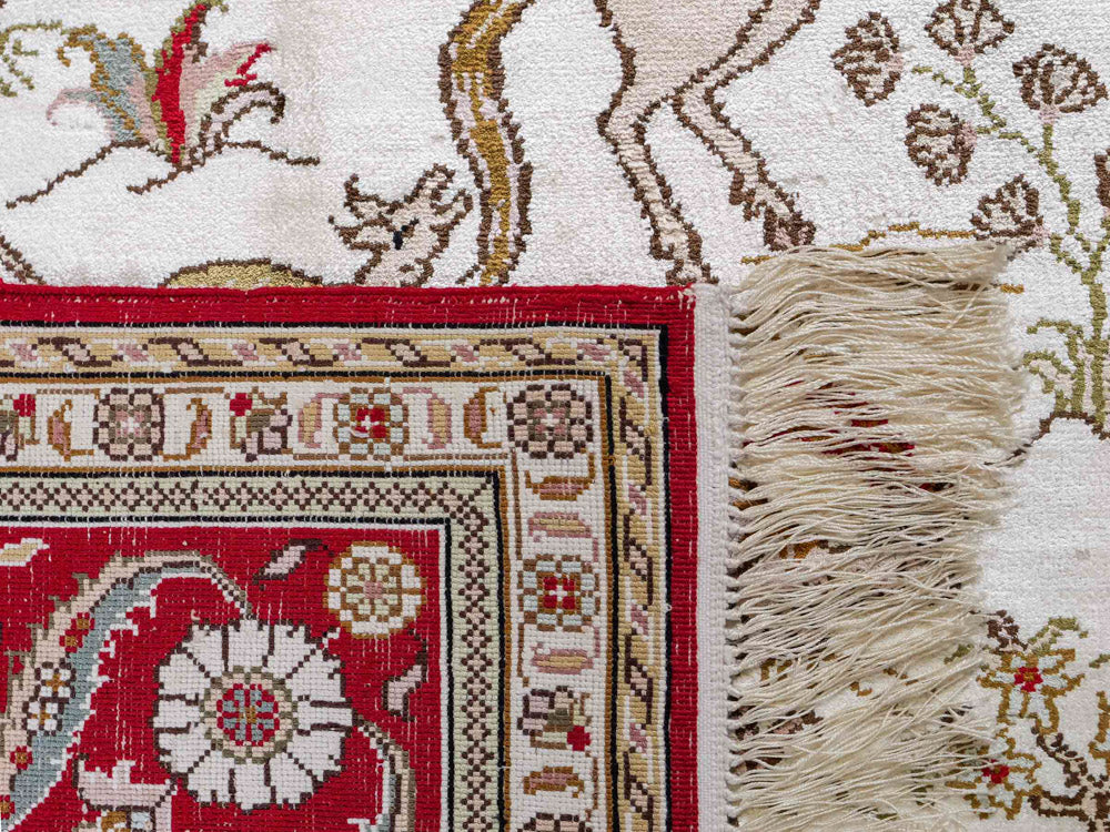 Seidenteppich - China Seide - 185 x 126 cm - beige