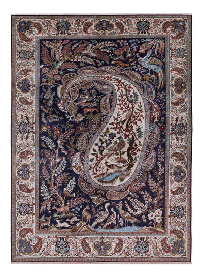 Qom Tæppe 140x195cm - Persisk tæppe