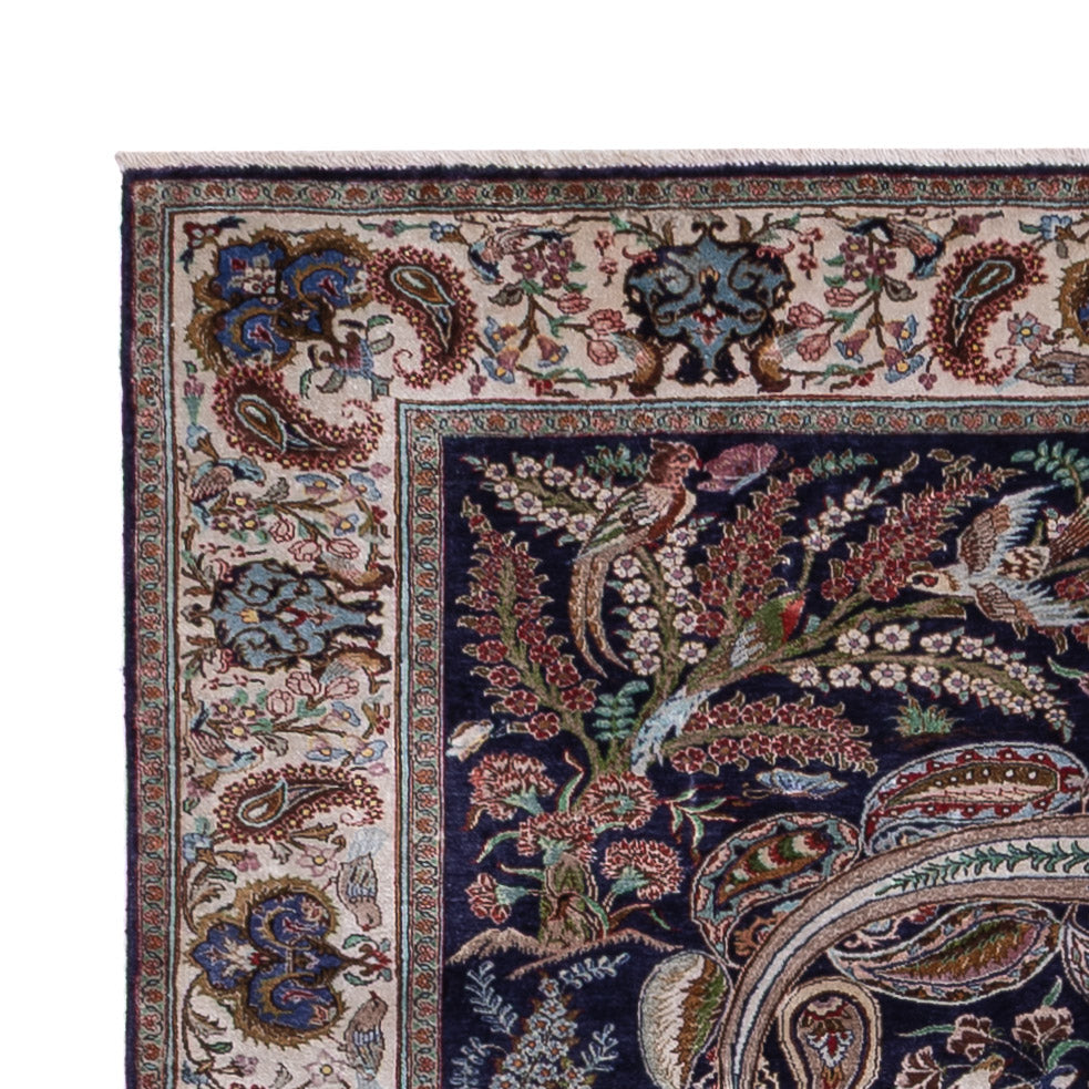 Qom Tæppe 195x140cm - Persisk tæppe