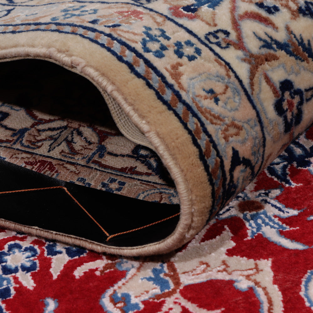 Persisk tæppe - Nain - Premium - 206 x 132 cm - mørkerød