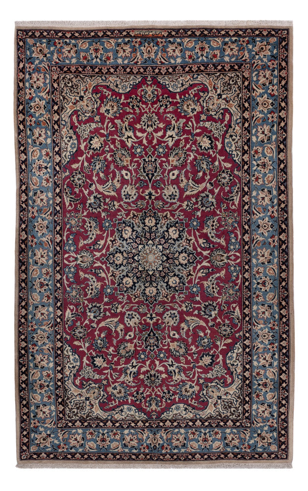 Persisk tæppe - Isfahan - Premium - 243 x 151 cm - mørk beige
