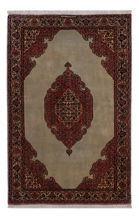 Persisk tæppe - Bijar - 174 x 112 cm - olivengrøn