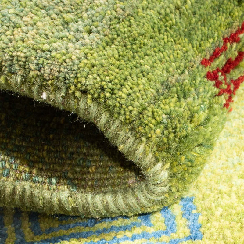 Gabbeh-tæppe - Persisk - 88 x 57 cm - grøn