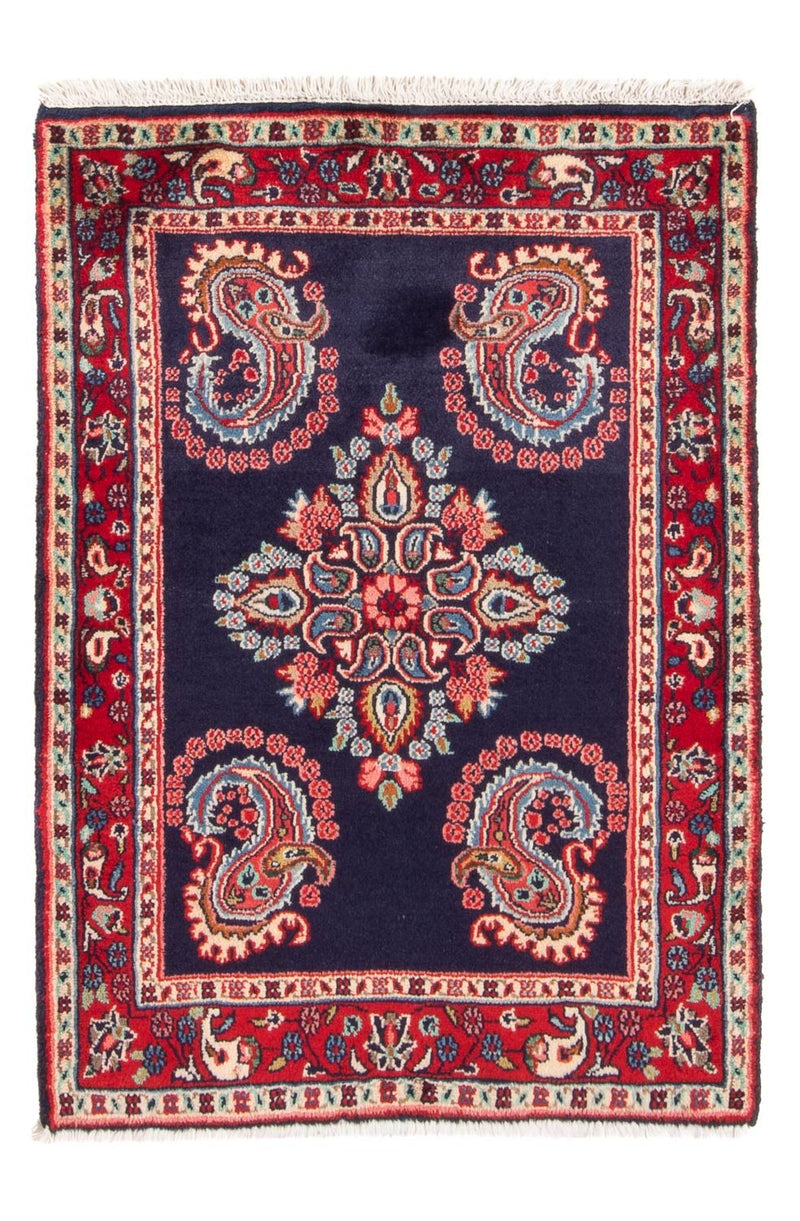 Persisk tæppe - Classic - 96 x 66 cm - mørkeblå