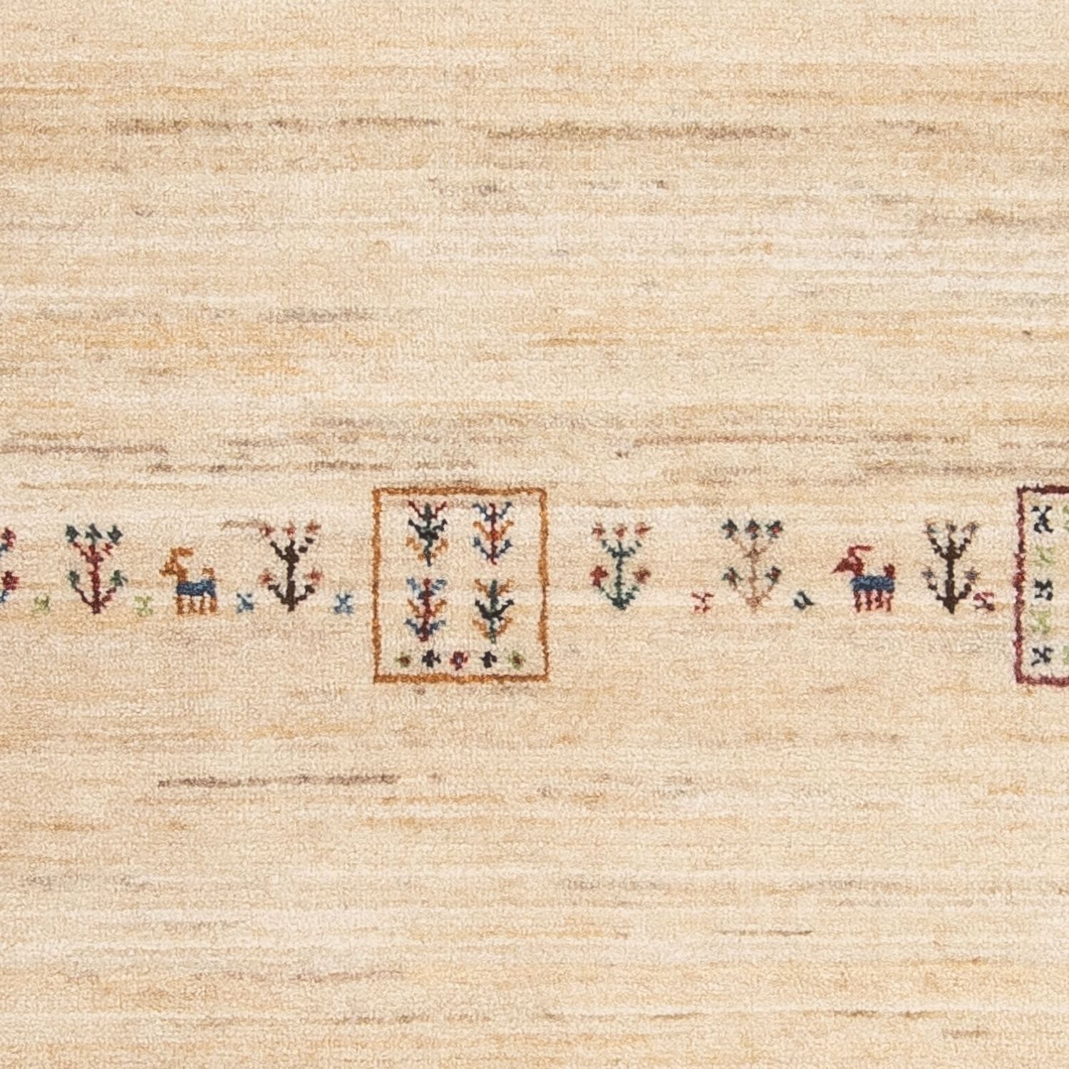 Gabbeh Tæppe - Loribaft Persisk - 159 x 100 cm - beige