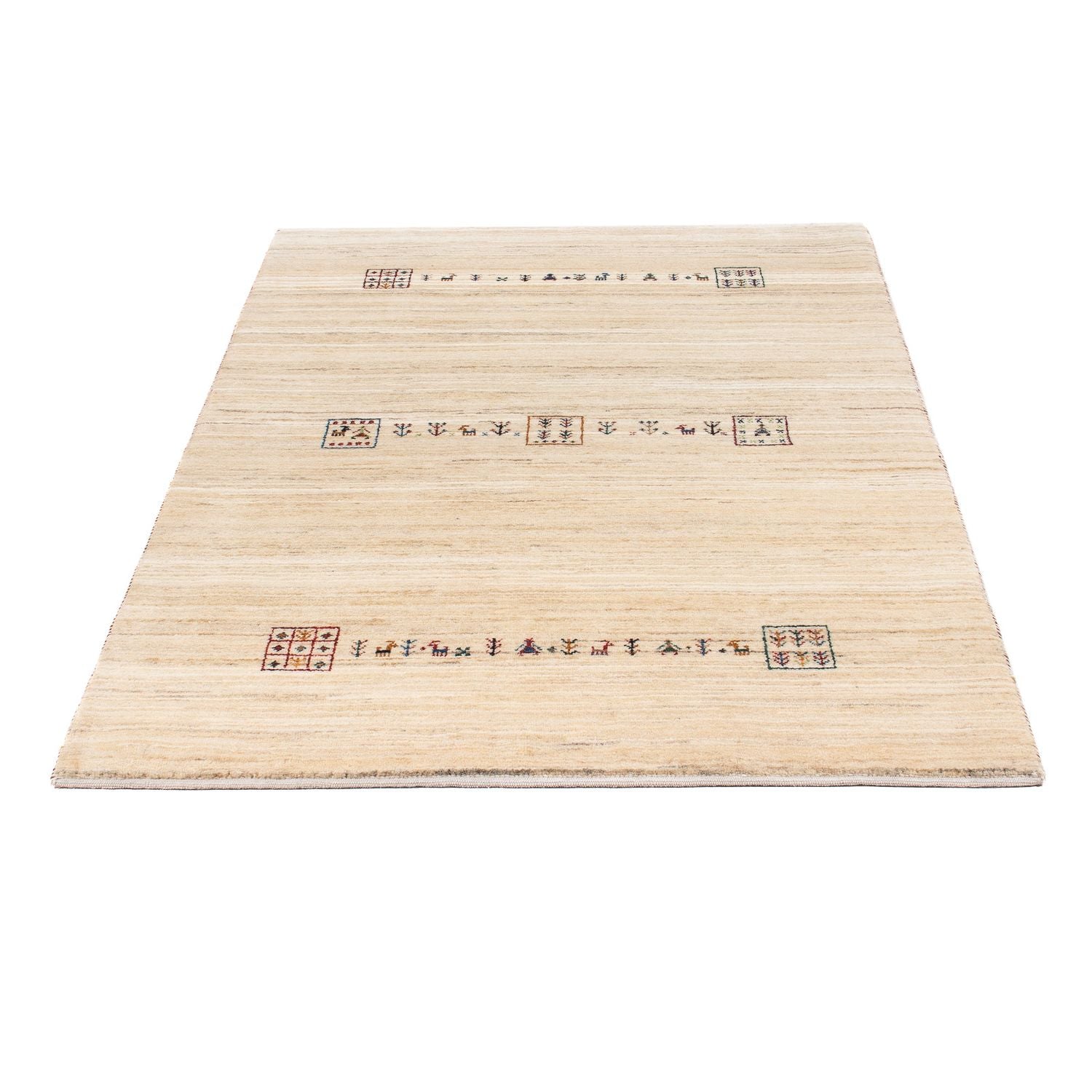 Gabbeh Tæppe - Loribaft Persisk - 159 x 100 cm - beige