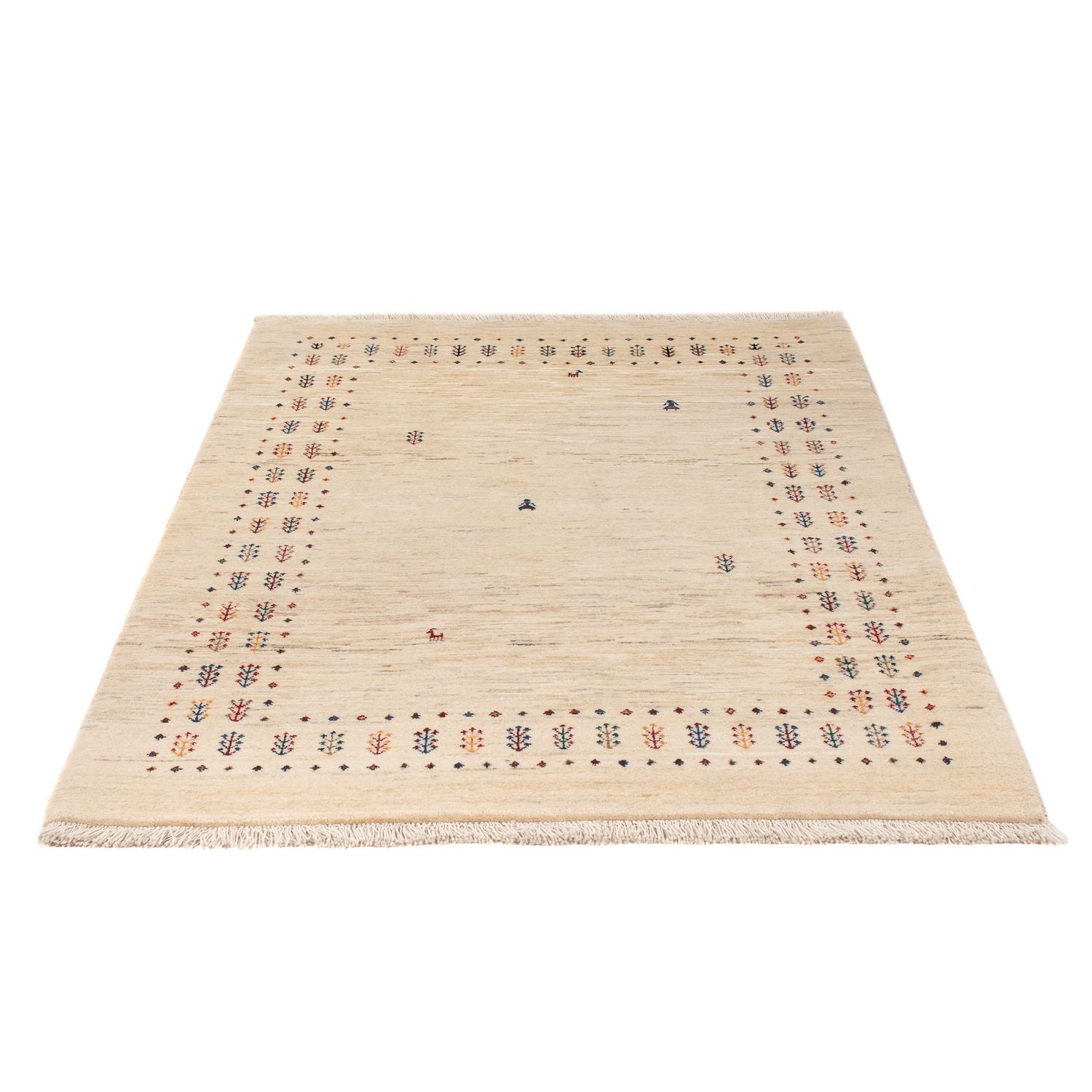 Gabbeh Tæppe - Loribaft Persisk - 158 x 110 cm - natur