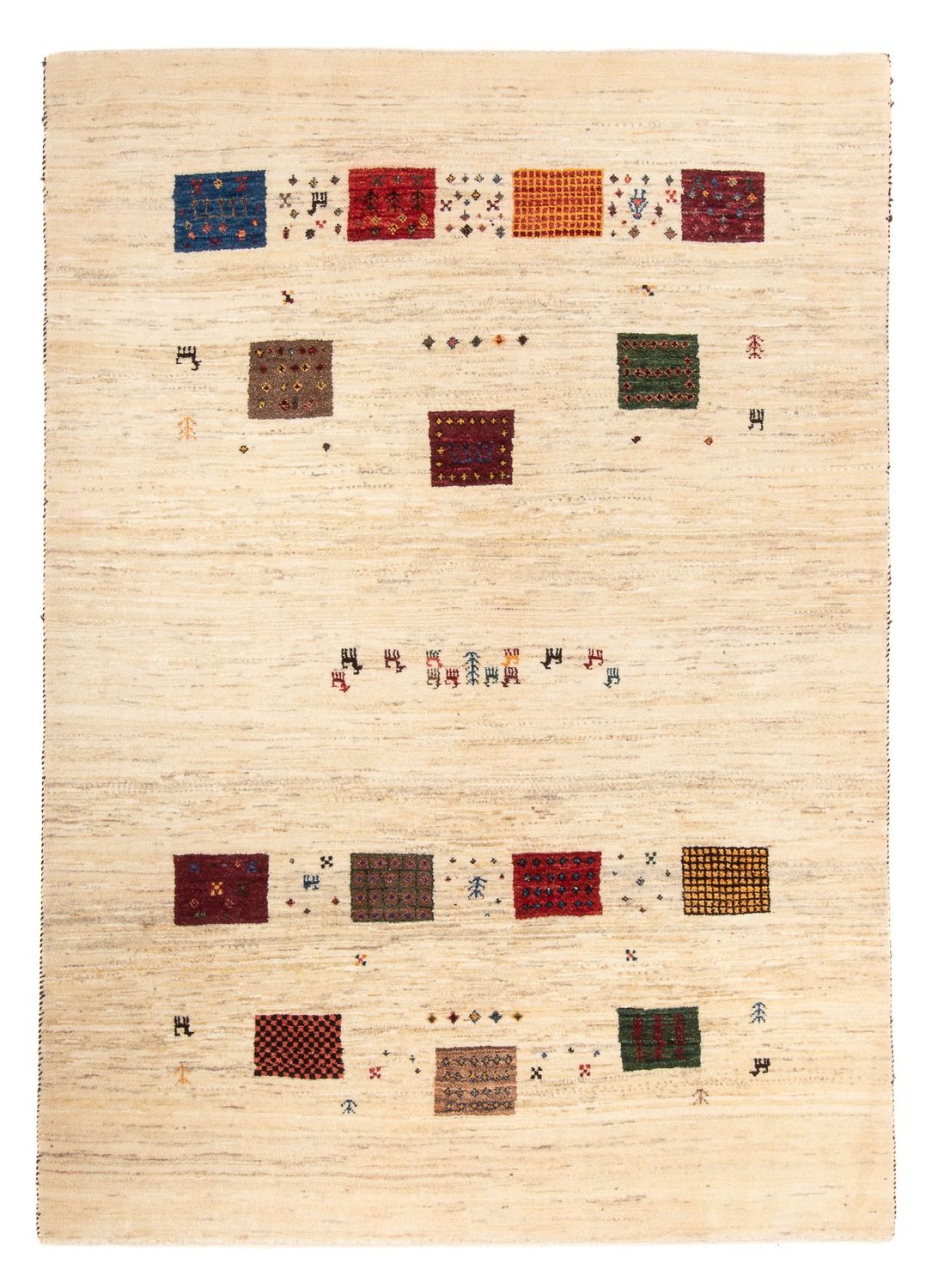 Gabbeh Tæppe - Loribaft Persisk - 185 x 128 cm - flerfarvet