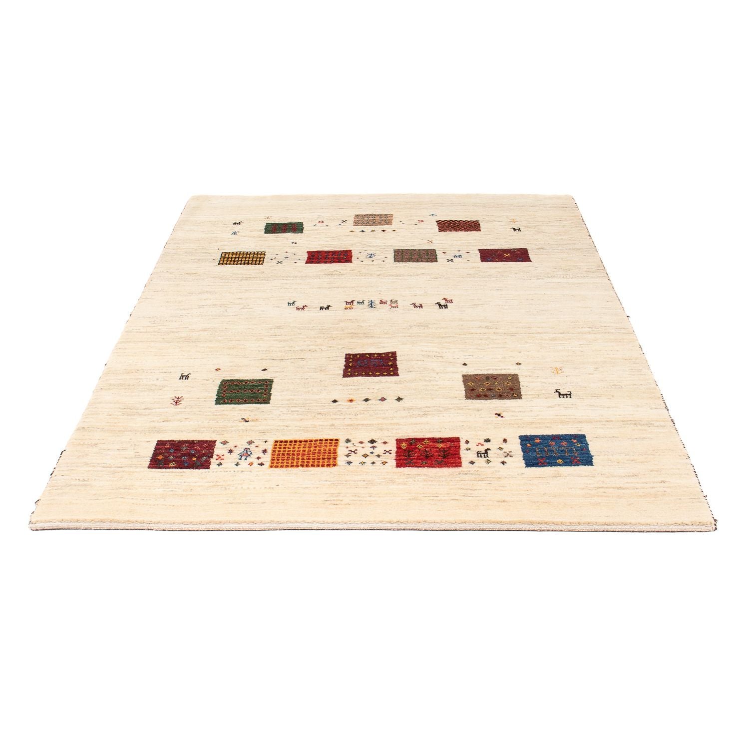 Gabbeh Tæppe - Loribaft Persisk - 185 x 128 cm - flerfarvet