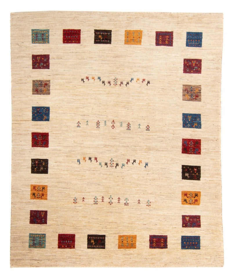 Gabbeh Tæppe - Loribaft Persisk - 194 x 151 cm - flerfarvet