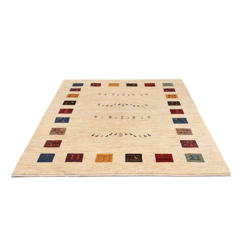 Gabbeh Tæppe - Loribaft Persisk - 194 x 151 cm - flerfarvet