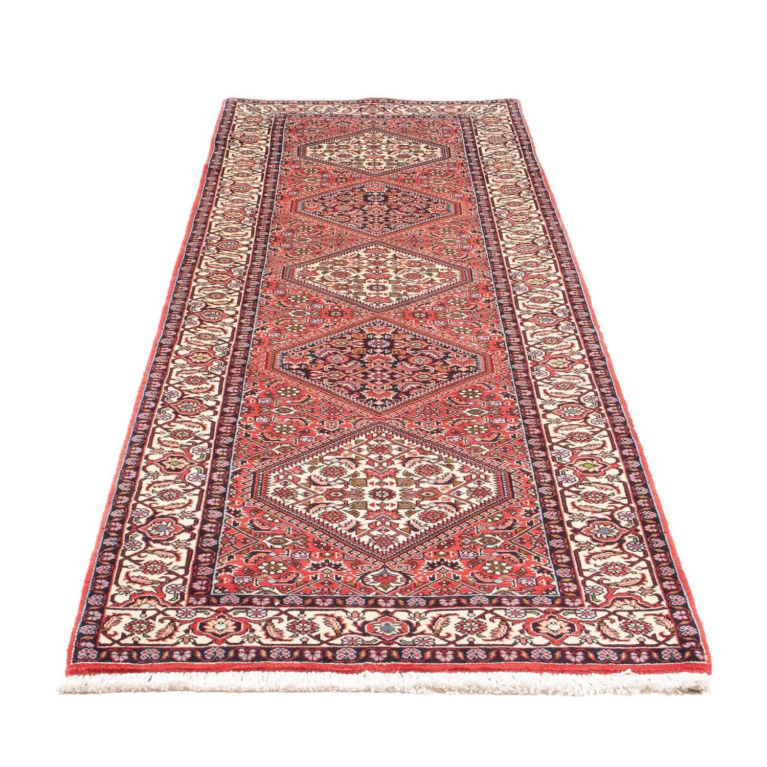Løber Persisk tæppe - Bijar - Royal - 270 x 82 cm - rød