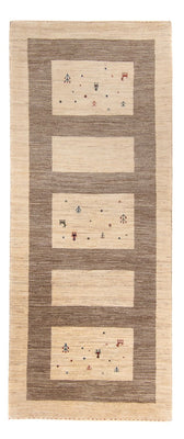 Løber Gabbeh Tæppe - Loribaft Persisk - 209 x 83 cm - beige