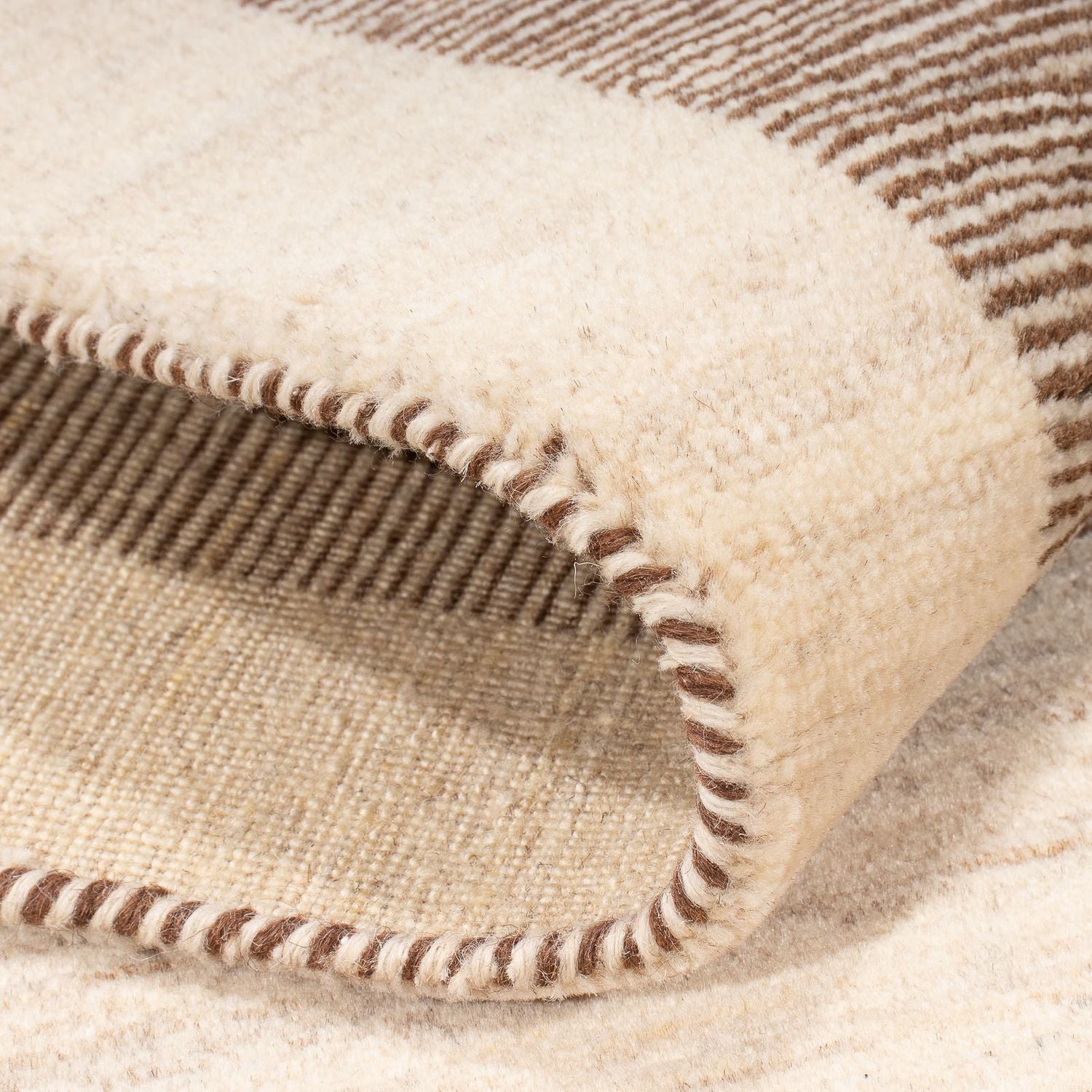 Løber Gabbeh Tæppe - Loribaft Persisk - 209 x 83 cm - beige