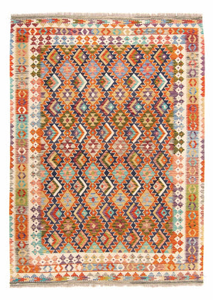 Kelim-tæppe - orientalsk - 250 x 184 cm - flerfarvet