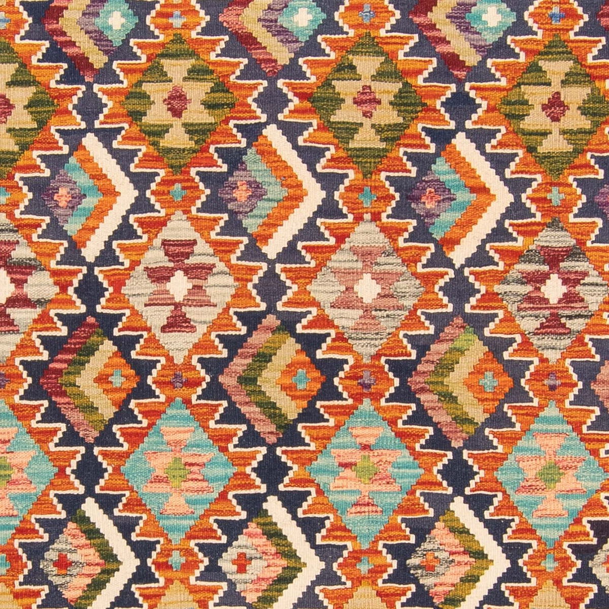 Kelim-tæppe - orientalsk - 250 x 184 cm - flerfarvet