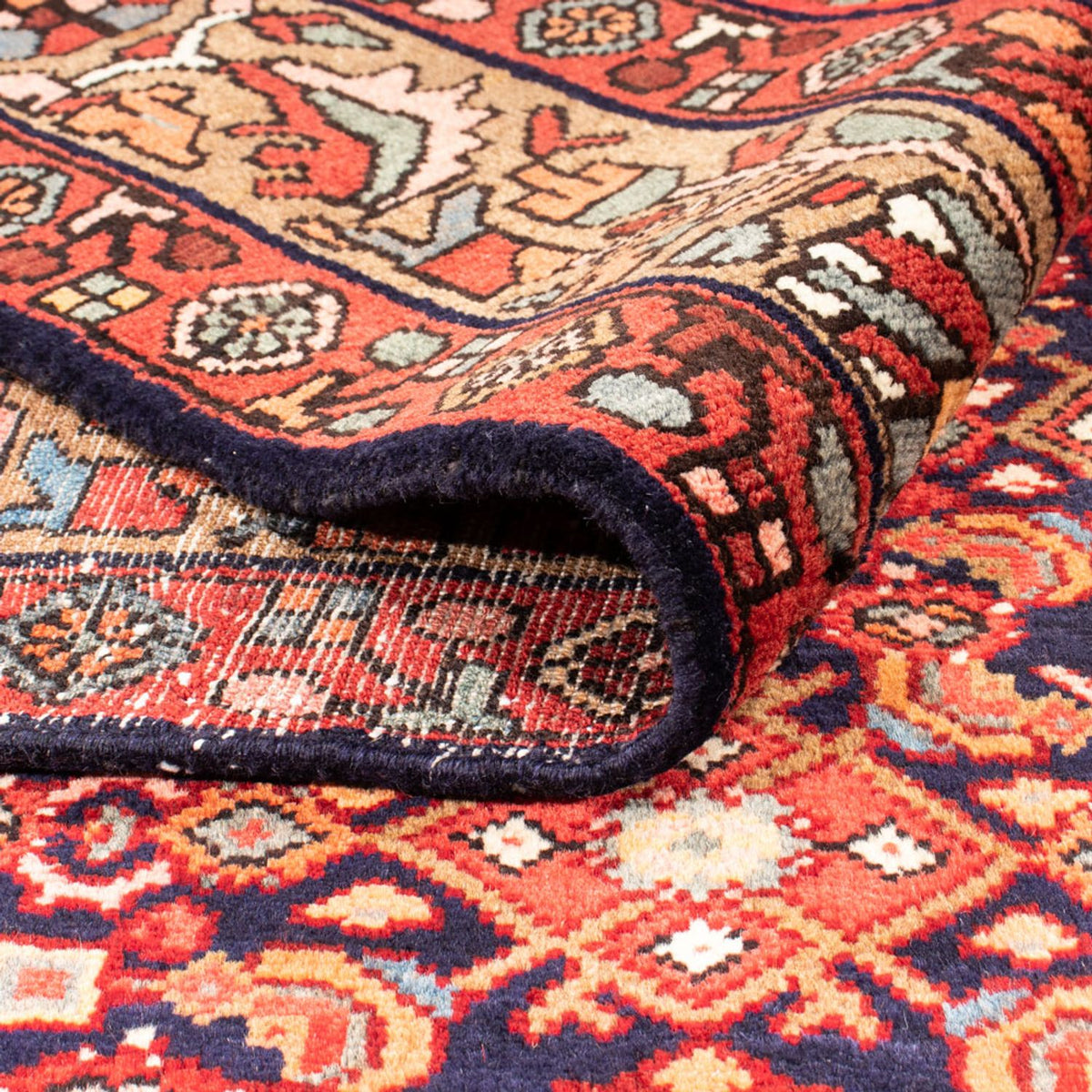 Persisk tæppe - Nomadisk - 243 x 165 cm - mørkeblå