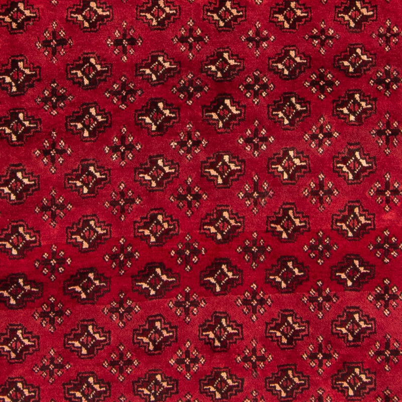 Turkaman-tæppe - 239 x 130 cm - rød