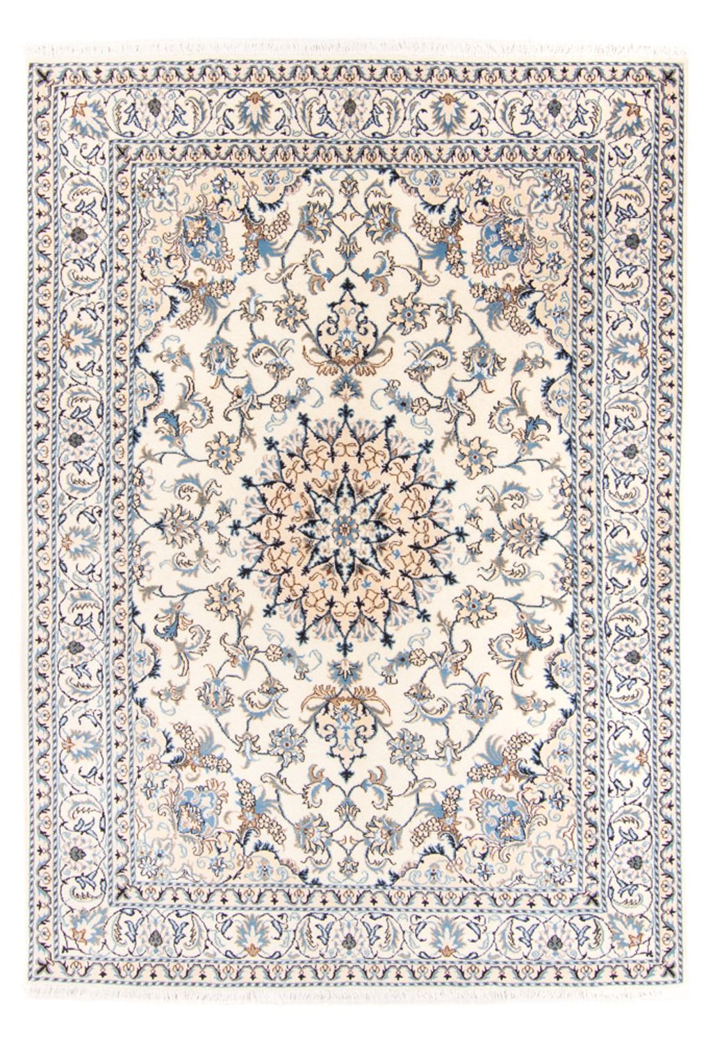 Persisk tæppe - Nain - 237 x 167 cm - beige