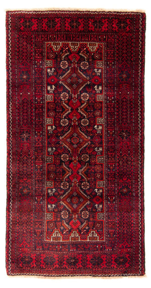 Løber Baluch-tæppe - 182 x 96 cm - rød