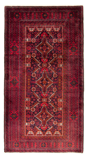 Løber Baluch-tæppe - 202 x 110 cm - rød