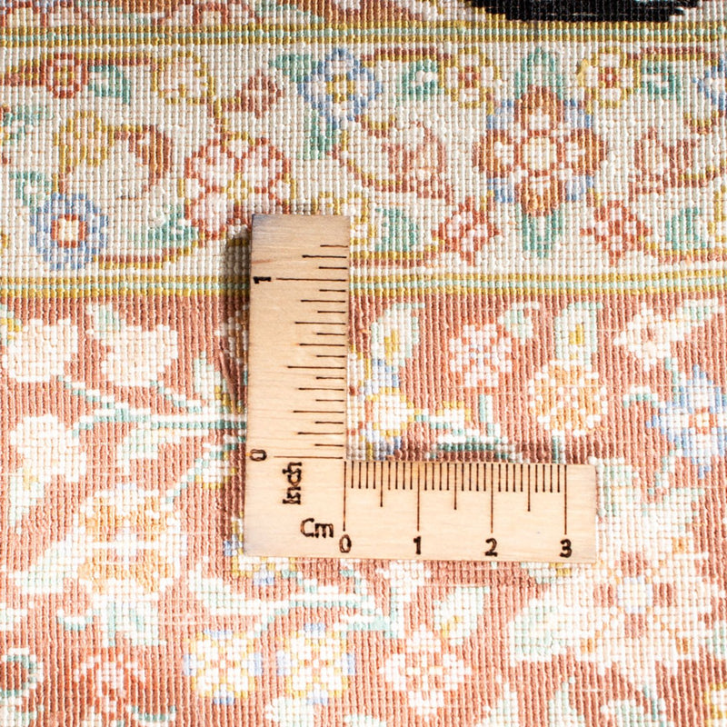 Silketæppe - Ghom Silk - Premium - 154 x 101 cm - mørkeblå