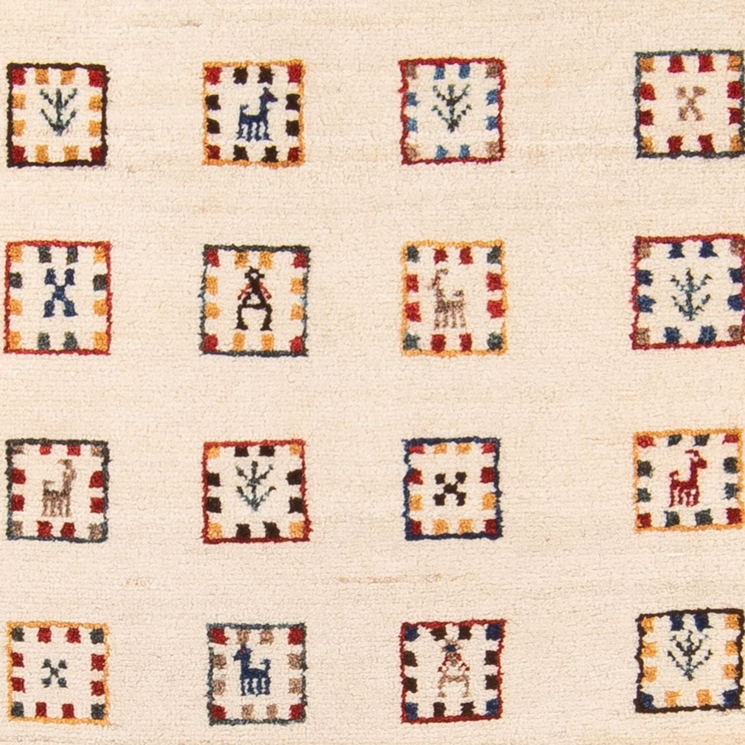 Løber Gabbeh Tæppe - Loribaft Persisk - 200 x 82 cm - beige