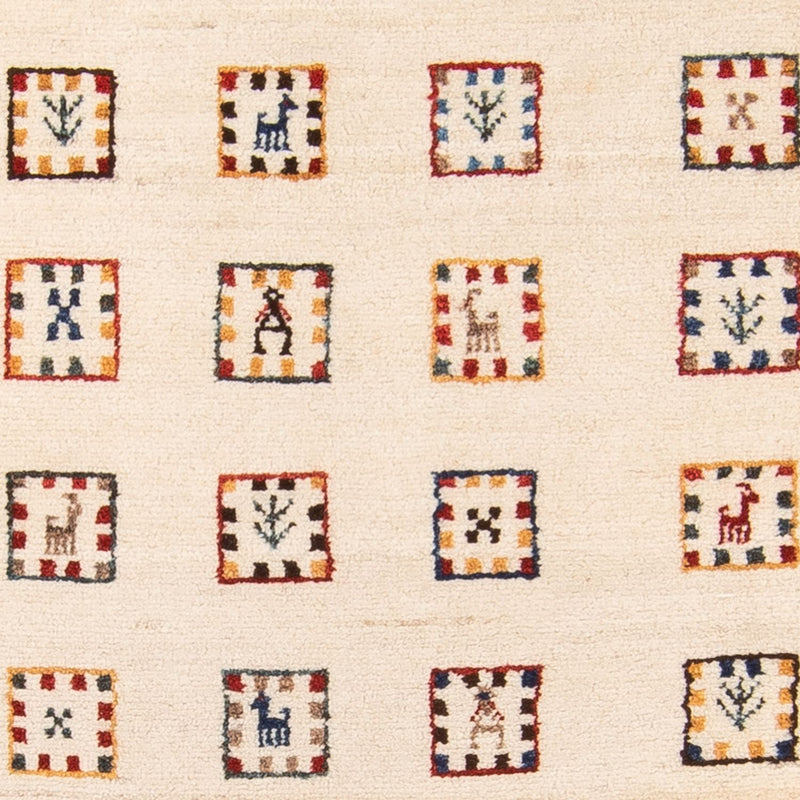 Løber Gabbeh Tæppe - Loribaft Persisk - 200 x 82 cm - beige
