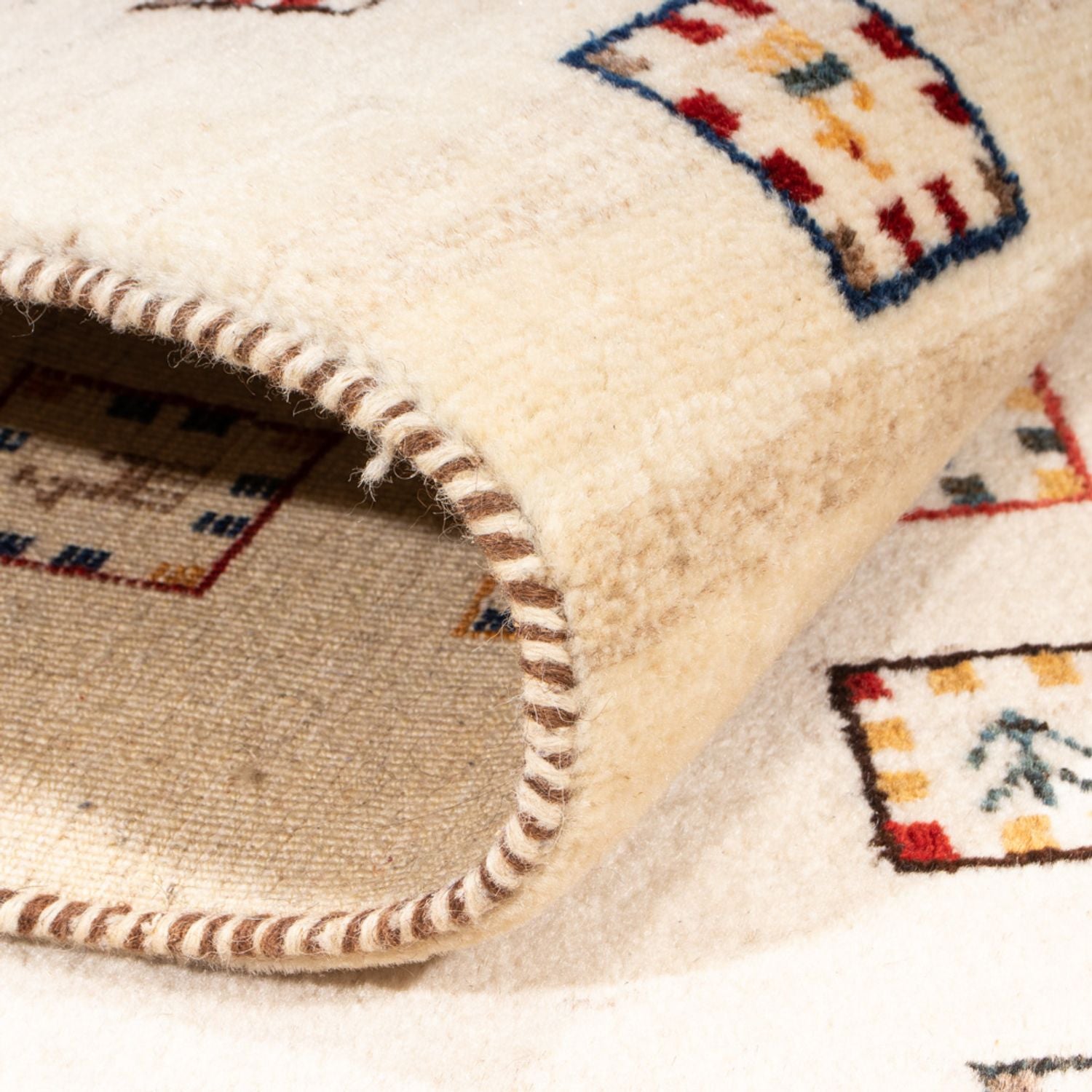 Løber Gabbeh Tæppe - Loribaft Persisk - 200 x 82 cm - beige
