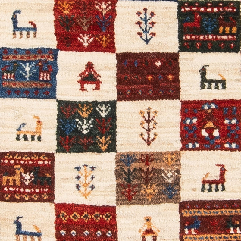 Gabbeh Tæppe - Loribaft Persisk - 129 x 81 cm - flerfarvet
