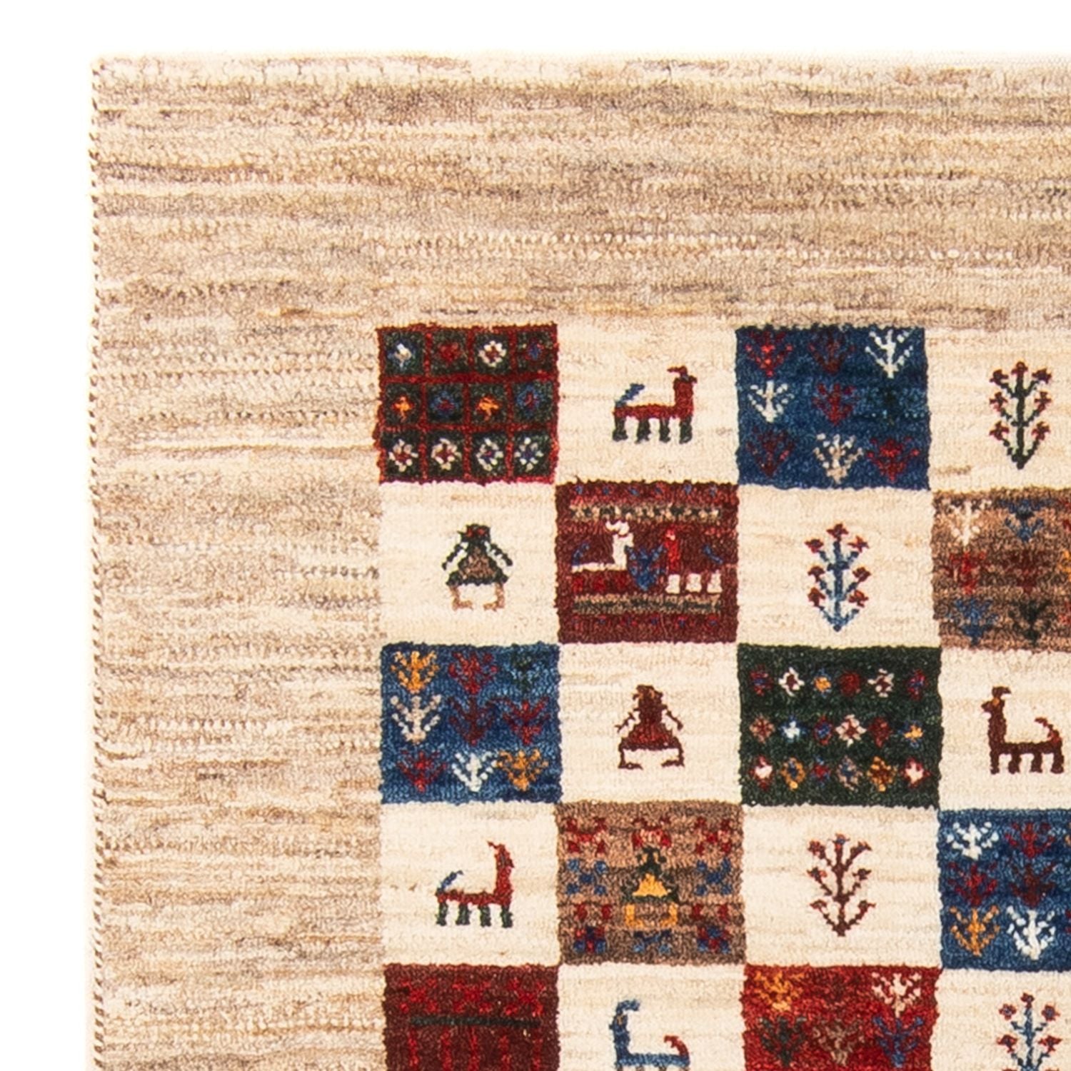 Gabbeh Tæppe - Loribaft Persisk - 129 x 81 cm - flerfarvet