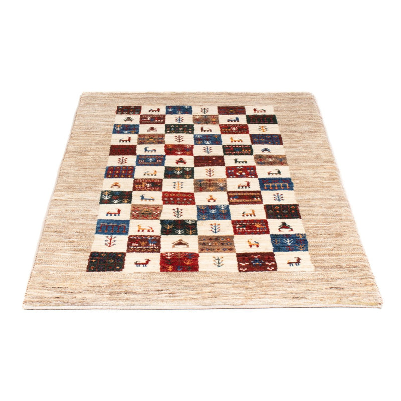 Gabbeh Tæppe - Loribaft Persisk - 129 x 81 cm - flerfarvet