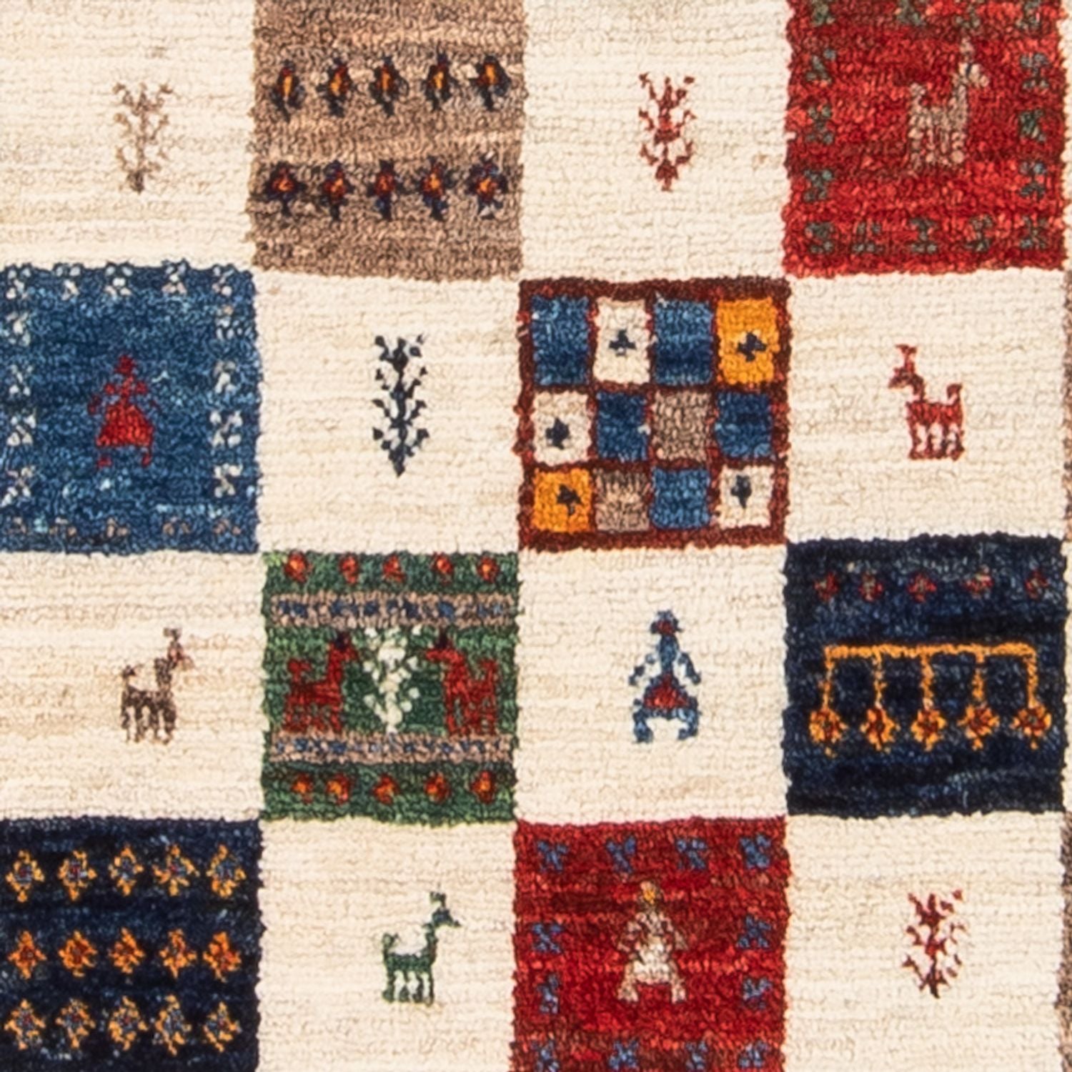 Gabbeh Tæppe - Loribaft Persisk - 125 x 86 cm - flerfarvet
