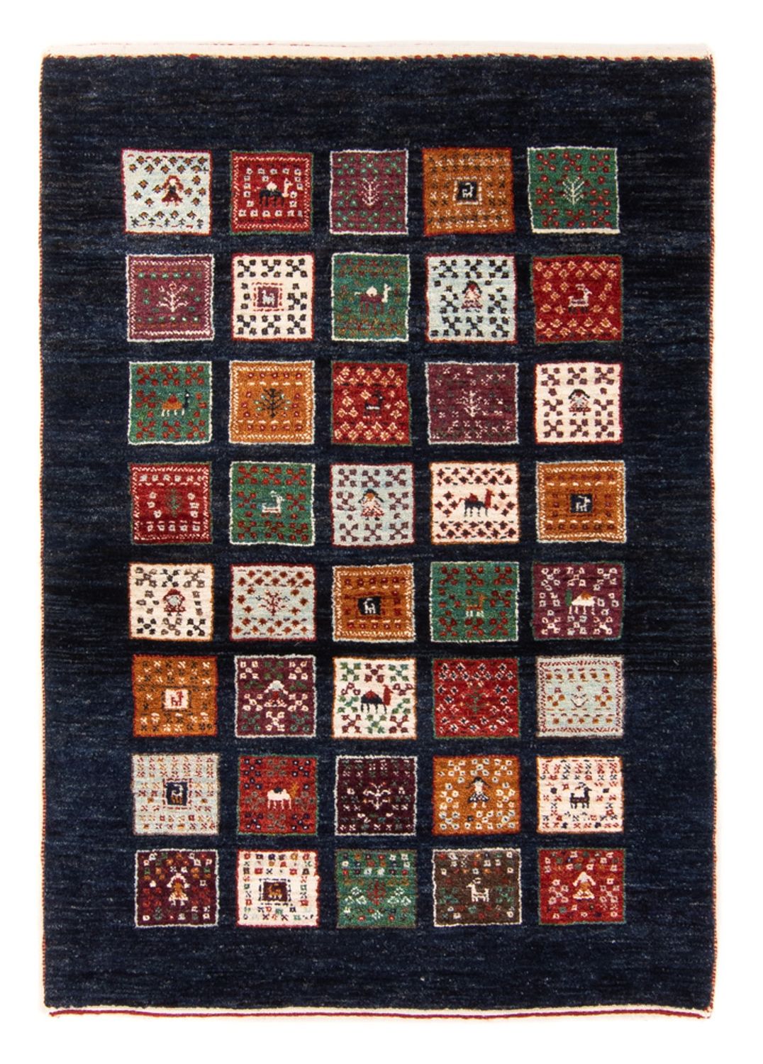 Gabbeh Tæppe - Loribaft Persisk - 120 x 87 cm - flerfarvet